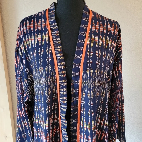 Evereve ALLISON JOY Kimono Cardigan Tribal Vibe Open Front - Picture 4 of 11
